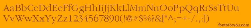 ItcGaramondLtLight Font – Brown Fonts on Orange Background