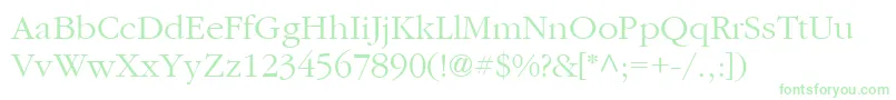 ItcGaramondLtLight Font – Green Fonts on White Background