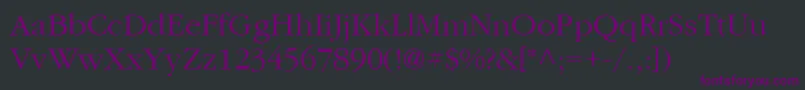 ItcGaramondLtLight Font – Purple Fonts on Black Background