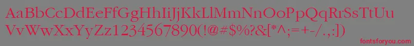 ItcGaramondLtLight Font – Red Fonts on Gray Background