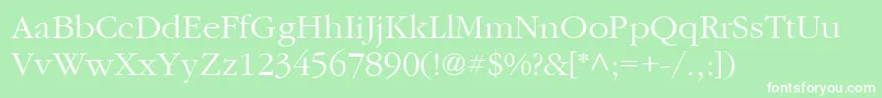 ItcGaramondLtLight Font – White Fonts on Green Background