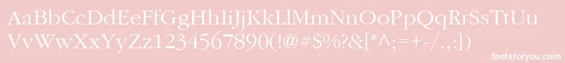 Шрифт ItcGaramondLtLight – белые шрифты на розовом фоне