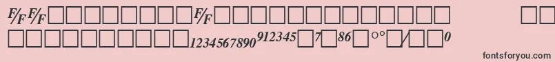 フォントTmsfbBolditalic – ピンクの背景に黒い文字