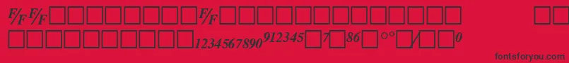 TmsfbBolditalic Font – Black Fonts on Red Background