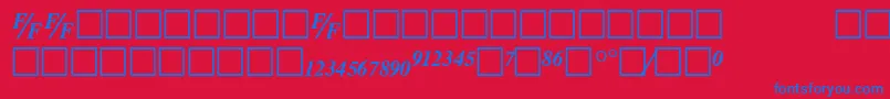 TmsfbBolditalic Font – Blue Fonts on Red Background