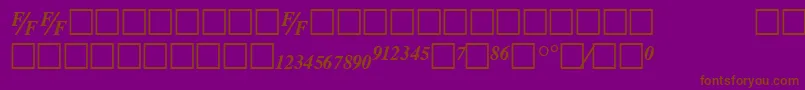 TmsfbBolditalic Font – Brown Fonts on Purple Background