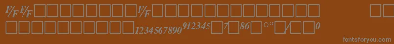 Шрифт TmsfbBolditalic – серые шрифты на коричневом фоне