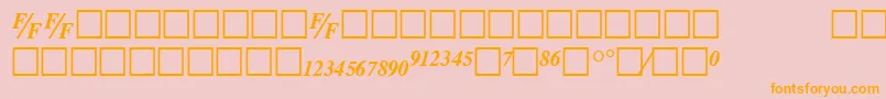 TmsfbBolditalic Font – Orange Fonts on Pink Background