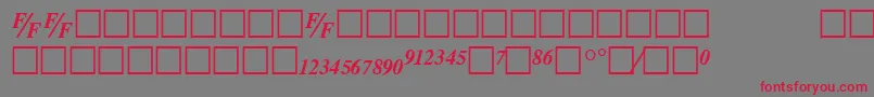 fuente TmsfbBolditalic – Fuentes Rojas Sobre Fondo Gris
