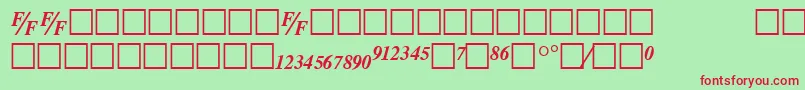 TmsfbBolditalic Font – Red Fonts on Green Background