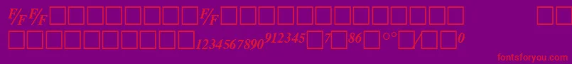 TmsfbBolditalic Font – Red Fonts on Purple Background