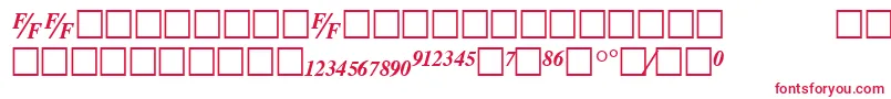 Шрифт TmsfbBolditalic – красные шрифты на белом фоне