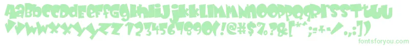 BabyKruffy Font – Green Fonts on White Background