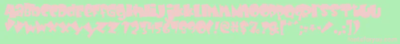 fuente BabyKruffy – Fuentes Rosadas Sobre Fondo Verde
