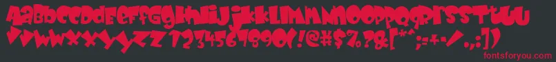 BabyKruffy Font – Red Fonts on Black Background