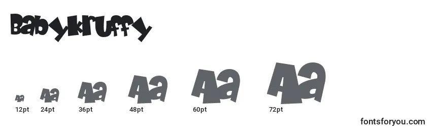 BabyKruffy Font Sizes