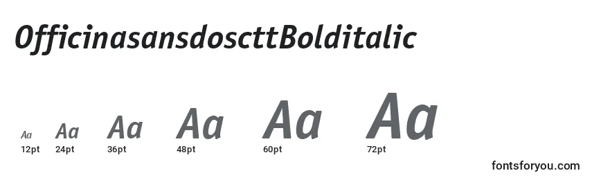 Размеры шрифта OfficinasansdoscttBolditalic