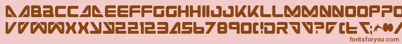 SeaDog2001Condensed Font – Brown Fonts on Pink Background