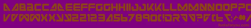 フォントSeaDog2001Condensed – 紫色の背景に茶色のフォント