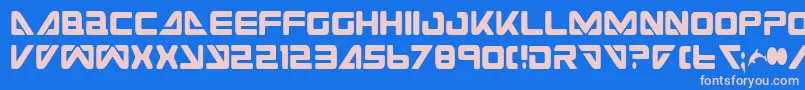SeaDog2001Condensed Font – Pink Fonts on Blue Background