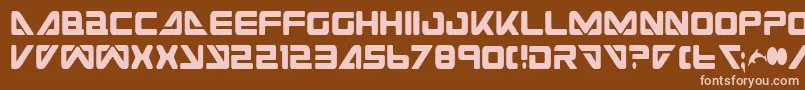 フォントSeaDog2001Condensed – 茶色の背景にピンクのフォント