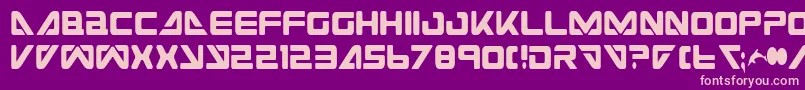 SeaDog2001Condensed Font – Pink Fonts on Purple Background