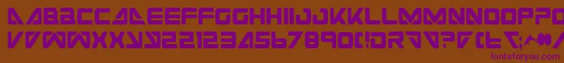 SeaDog2001Condensed Font – Purple Fonts on Brown Background