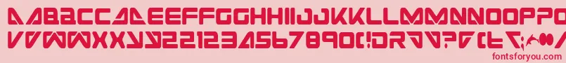 SeaDog2001Condensed-Schriftart – Rote Schriften auf rosa Hintergrund
