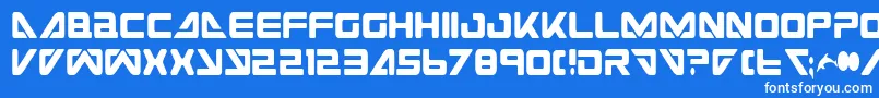 フォントSeaDog2001Condensed – 青い背景に白い文字