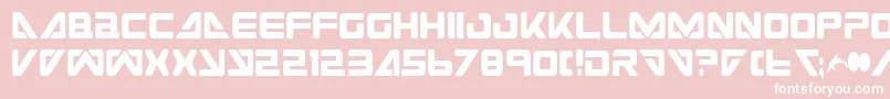 SeaDog2001Condensed-fontti – valkoiset fontit vaaleanpunaisella taustalla