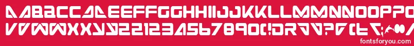 Шрифт SeaDog2001Condensed – белые шрифты на красном фоне