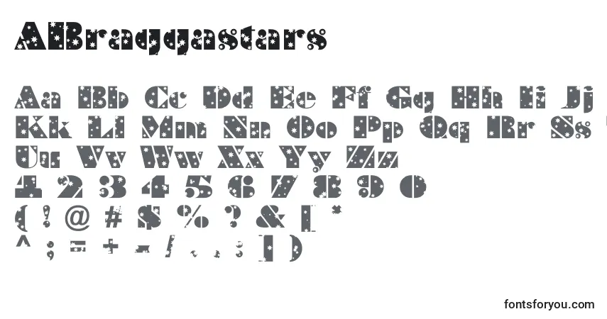 Шрифт ABraggastars – алфавит, цифры, специальные символы