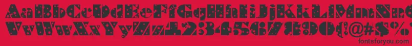 ABraggastars Font – Black Fonts on Red Background