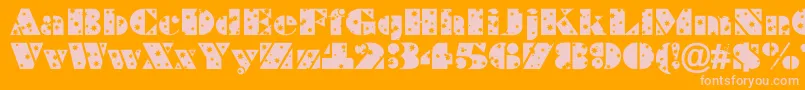 ABraggastars Font – Pink Fonts on Orange Background