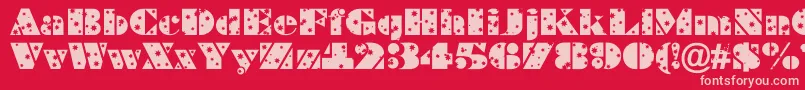 ABraggastars Font – Pink Fonts on Red Background