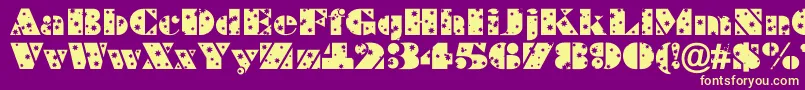 ABraggastars Font – Yellow Fonts on Purple Background