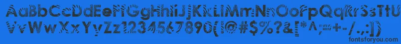 Zeebraa Font – Black Fonts on Blue Background