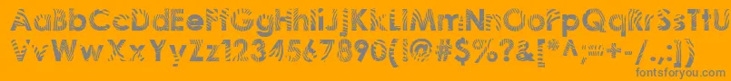 Zeebraa Font – Gray Fonts on Orange Background