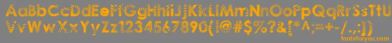 Zeebraa Font – Orange Fonts on Gray Background