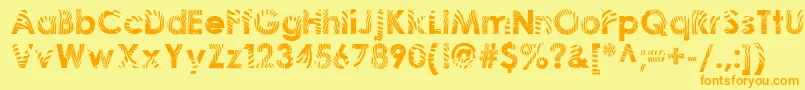 Zeebraa Font – Orange Fonts on Yellow Background