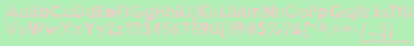 Zeebraa Font – Pink Fonts on Green Background