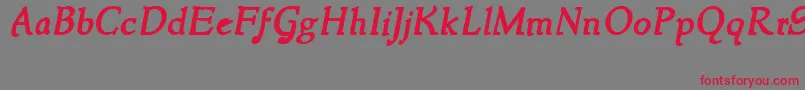 NewstyleBoldItalic Font – Red Fonts on Gray Background