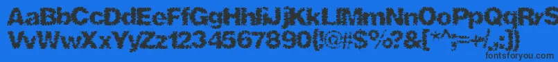 Shredhard Font – Black Fonts on Blue Background