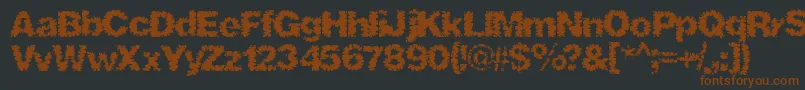 Shredhard Font – Brown Fonts on Black Background