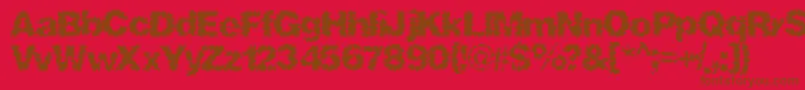 fuente Shredhard – Fuentes Marrones Sobre Fondo Rojo