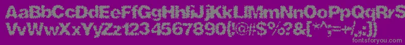 Shredhard-Schriftart – Graue Schriften auf violettem Hintergrund
