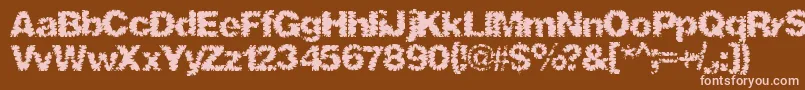 Шрифт Shredhard – розовые шрифты на коричневом фоне