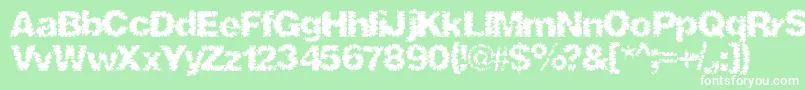 Shredhard Font – White Fonts on Green Background