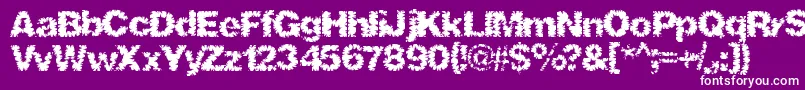 Lisätietoja Shredhard-fontista Shredhard-fontti – valkoiset fontit violetilla taustalla