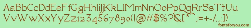 LuisaBold Font – Brown Fonts on Green Background